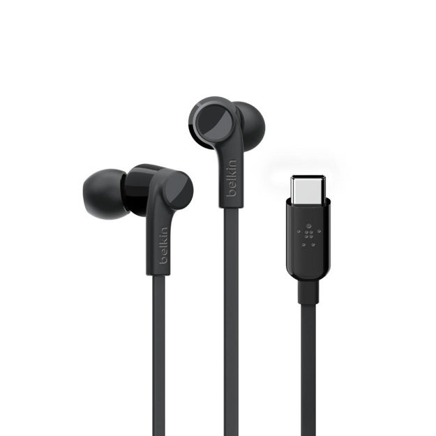 صورة Belkin SoundForm Wired Earbuds with USB-C Connector, Black