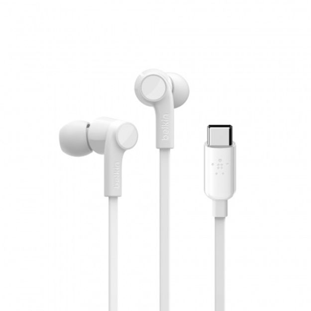 صورة Belkin SoundForm Wired Earbuds with USB-C Connector, White