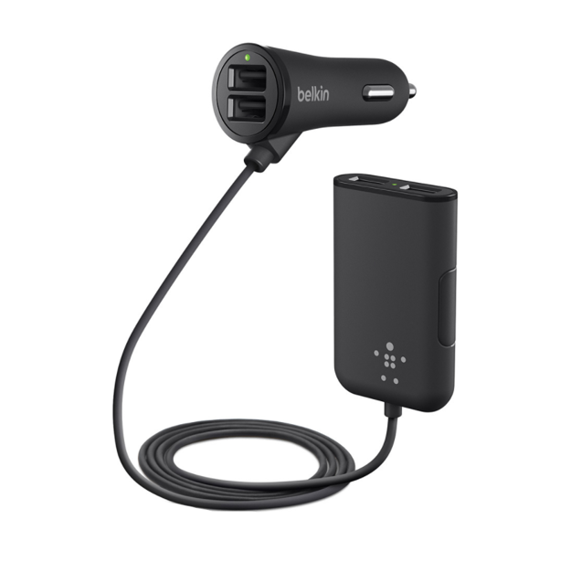 صورة Belkin 36W 4 Port Road Rockstar Passenger Car Charger Black