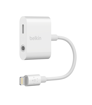 صورة Belkin 3.5mm Audio + Charge RockStar Adapter White