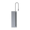 صورة Powerology 100W 11 in1 Multi-Display USB C Hub Laptop Stand Gray