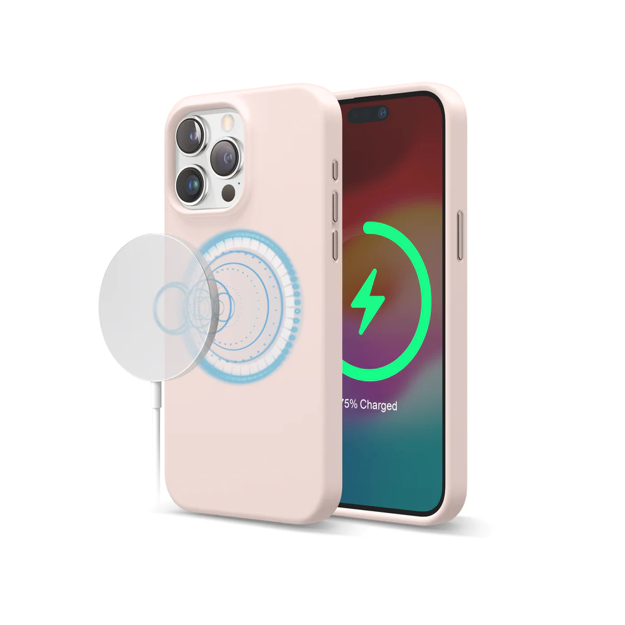 صورة Elago iPhone 15 Pro Max Magnetic Silicone Case, Lovely Pink