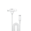 صورة Momax 1.5m 1-Link Flow Dou 2 in 1 Braided Cable, White