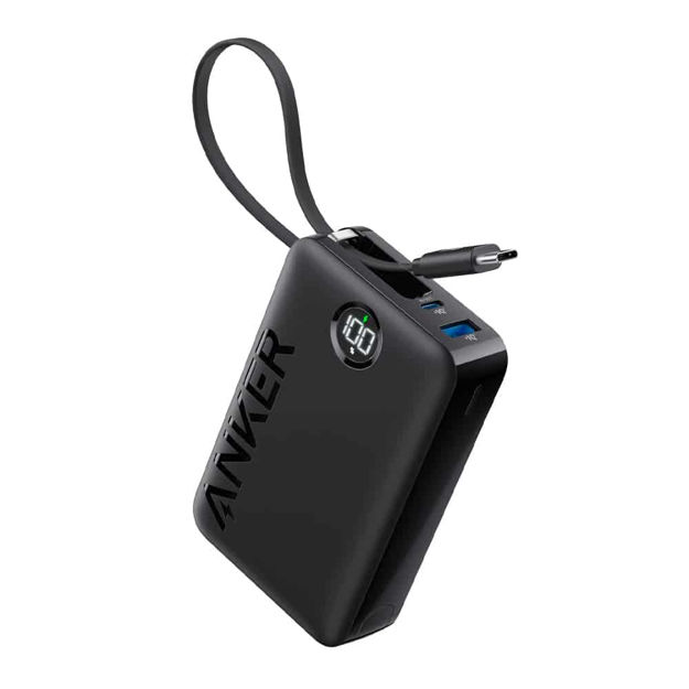 صورة Anker 20K 22.5W 335 Powerbank Built-In Usb-C Cable, Black