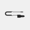 صورة Powerology PD100W Triple Output Car Charger with Coiled cable, Black