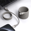 صورة Momax 1m 100W Mag Link USB-C to USB-C Magnetic Cable, Titanium