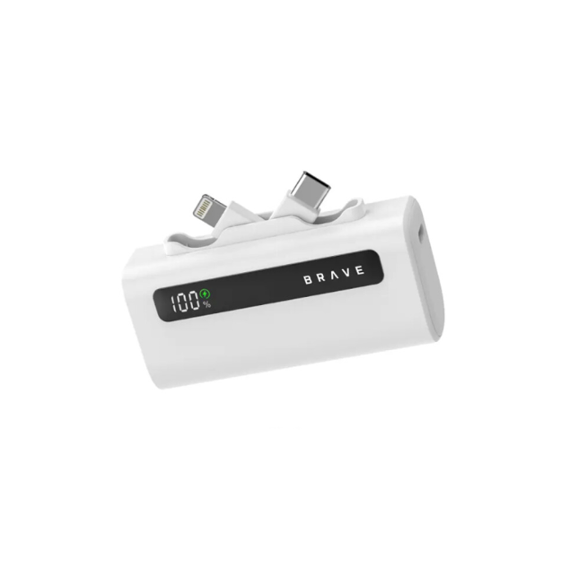 صورة Brave Mini 5000mAh Power Bank, PD 20W White