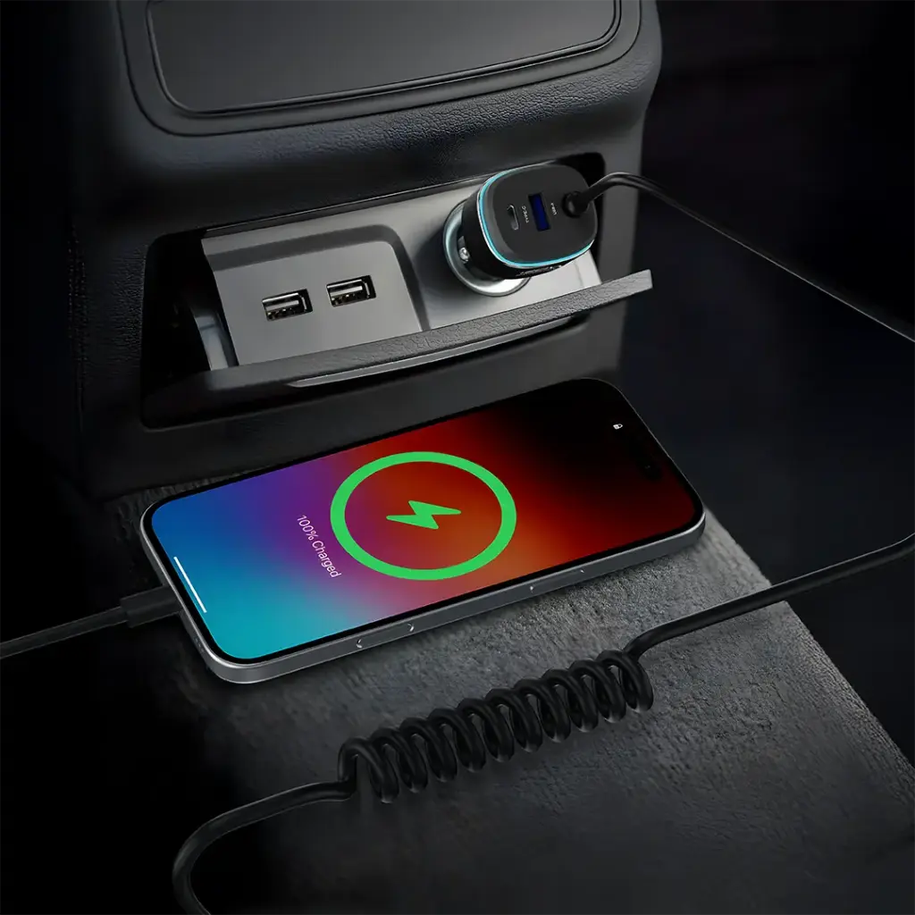 Powerology 120W Fast Car Charger - BlackGrey 1.webp