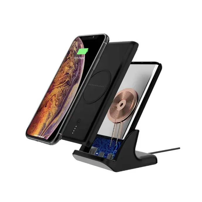 Powerology Power Banks 2 in1 Fast Wireless Power Bank PD & Docking Black [PWLPB10FCBK].webp