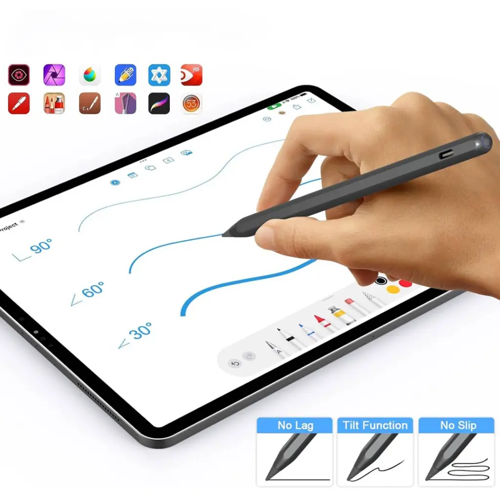 Powerology 1.5mm Tip Smart Apple iPad Pencil (1).webp