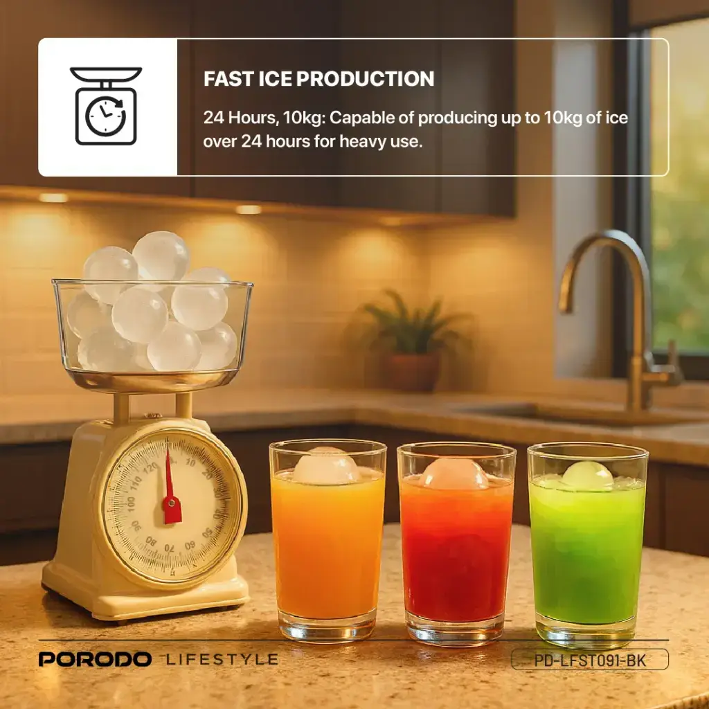 Porodo Lifestyle Sphere Ice Machine - Black (2).webp