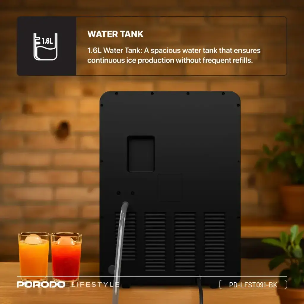 Porodo Lifestyle Sphere Ice Machine - Black.webp
