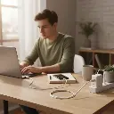 Powerology Zinco Series 60W USB-C Cable - Orange4.webp