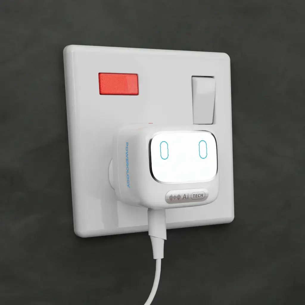 Powerology Lumix GaN AI Power Charger- White4.webp