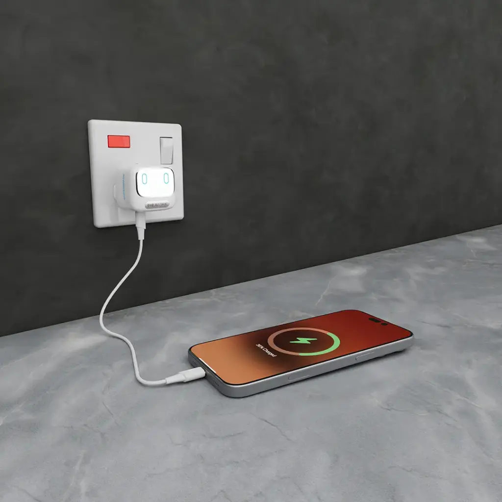 Powerology Lumix GaN AI Power Charger- White1.webp