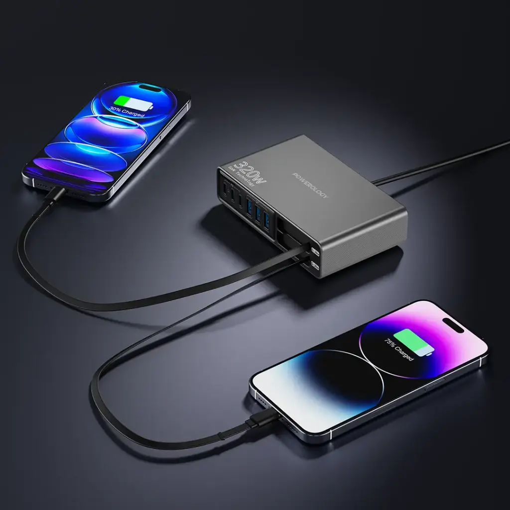 Powerology Univo Charging Station PD 100W - Black8.webp