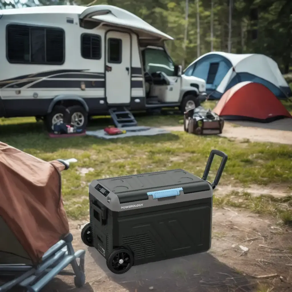 Powerology Dual Compartment Smart Fridge And Freezer 40L - Gray (7).webp