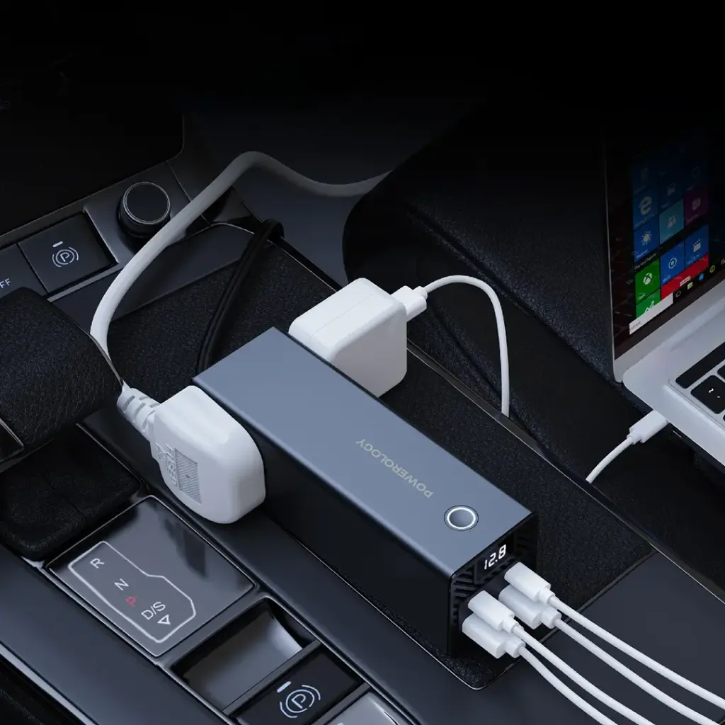 Powerology 2AC Universal 300W Power Inverter PD 36W - Black(1).webp