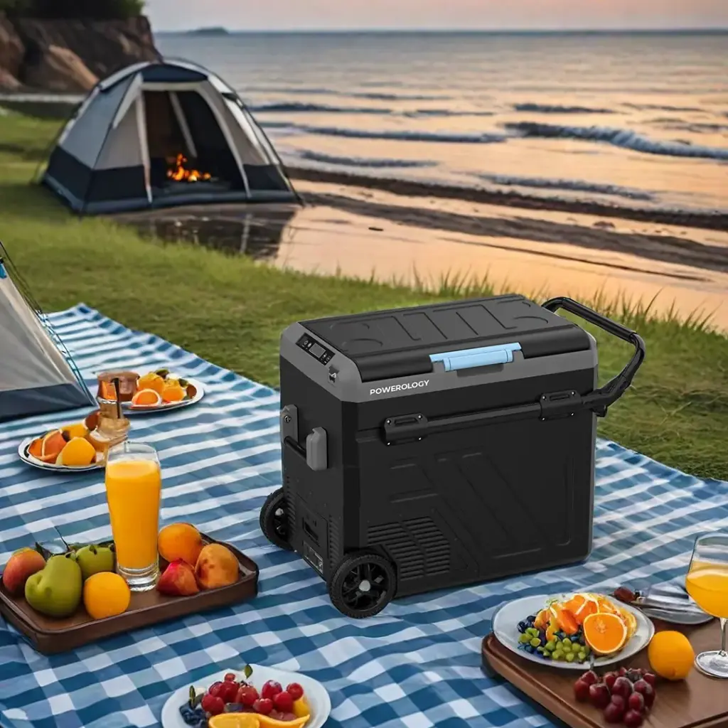 Powerology Dual Compartment Smart Fridge And Freezer - Gray (2).webp