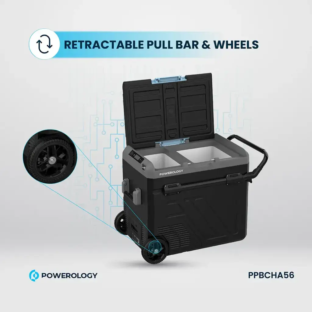 Powerology Dual Compartment Smart Fridge And Freezer - Gray (1).webp