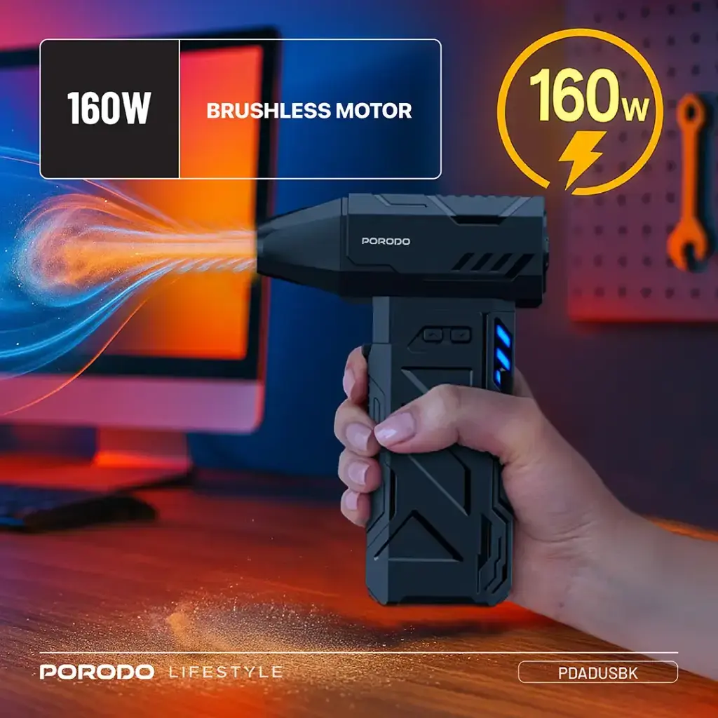 Porodo Lifestyle Turboblast Portable Air Blower - Black (3).webp