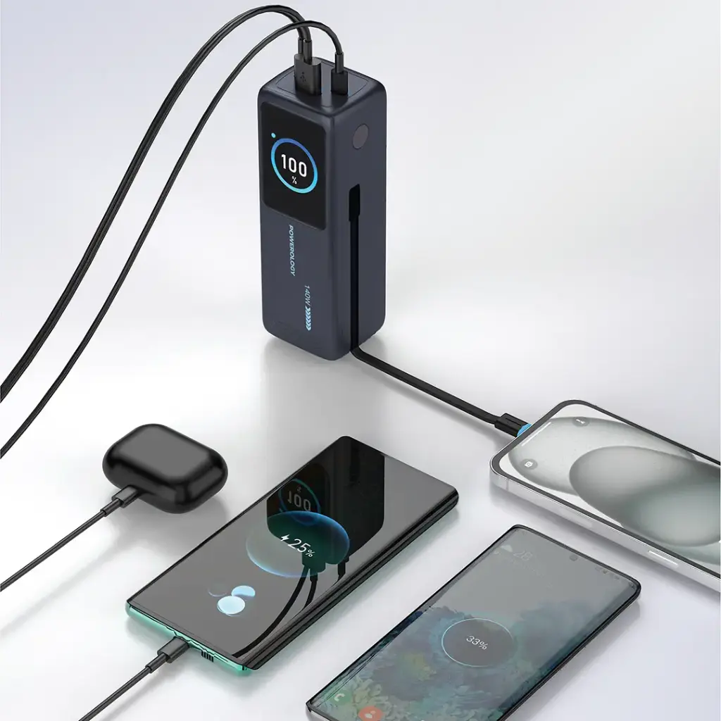 Powerology Thunderamp 30000mAh Power Bank - Gray2.webp