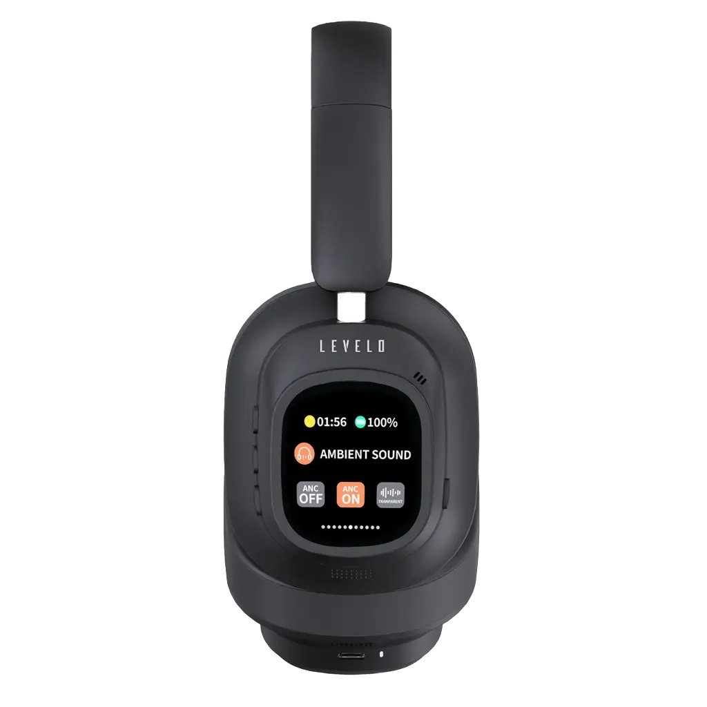 Levelo VibeMaster Wireless Hybrid ANC Headphone - Black.webp