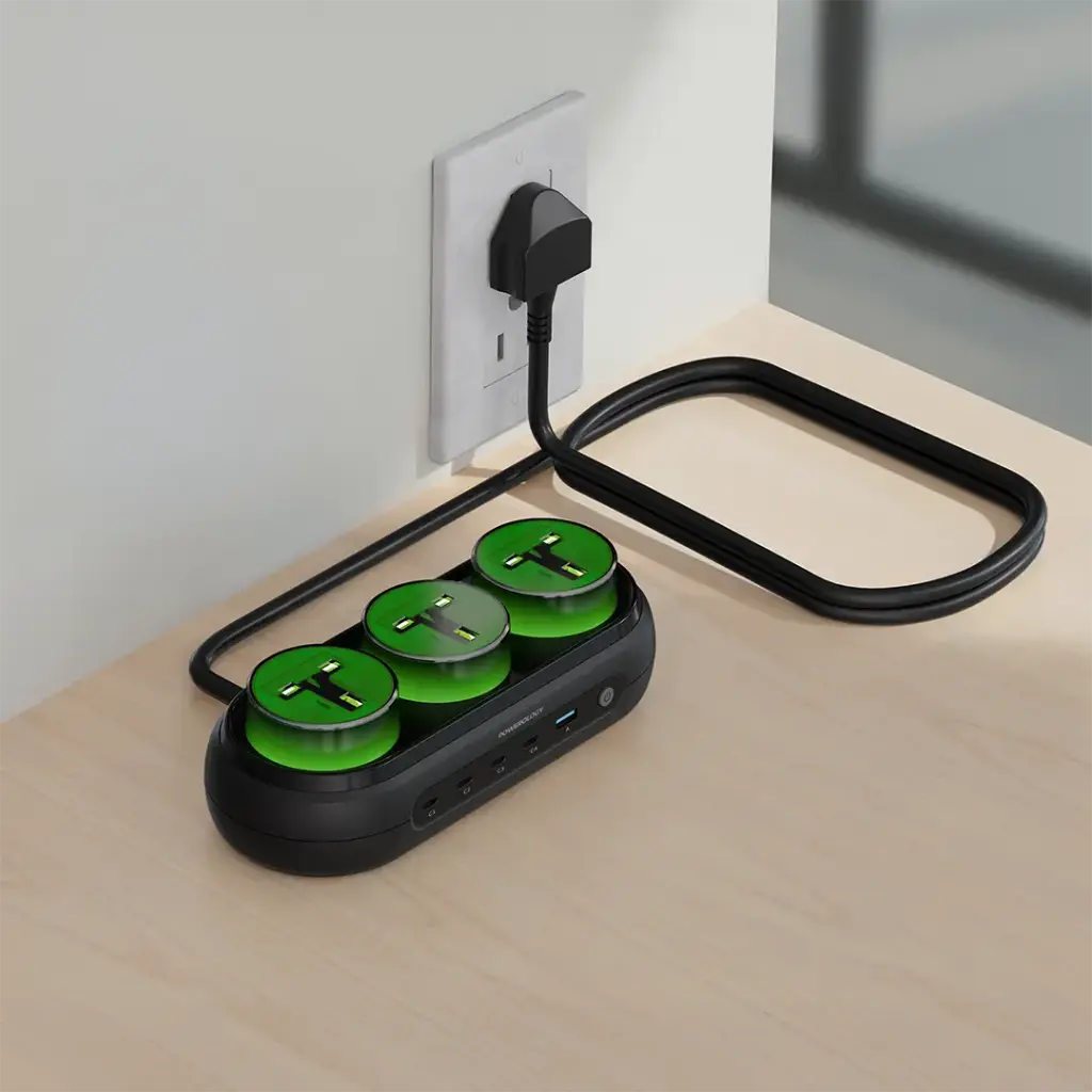 Powerology Holix Gan Multi-Port Power Station - Grey3.webp