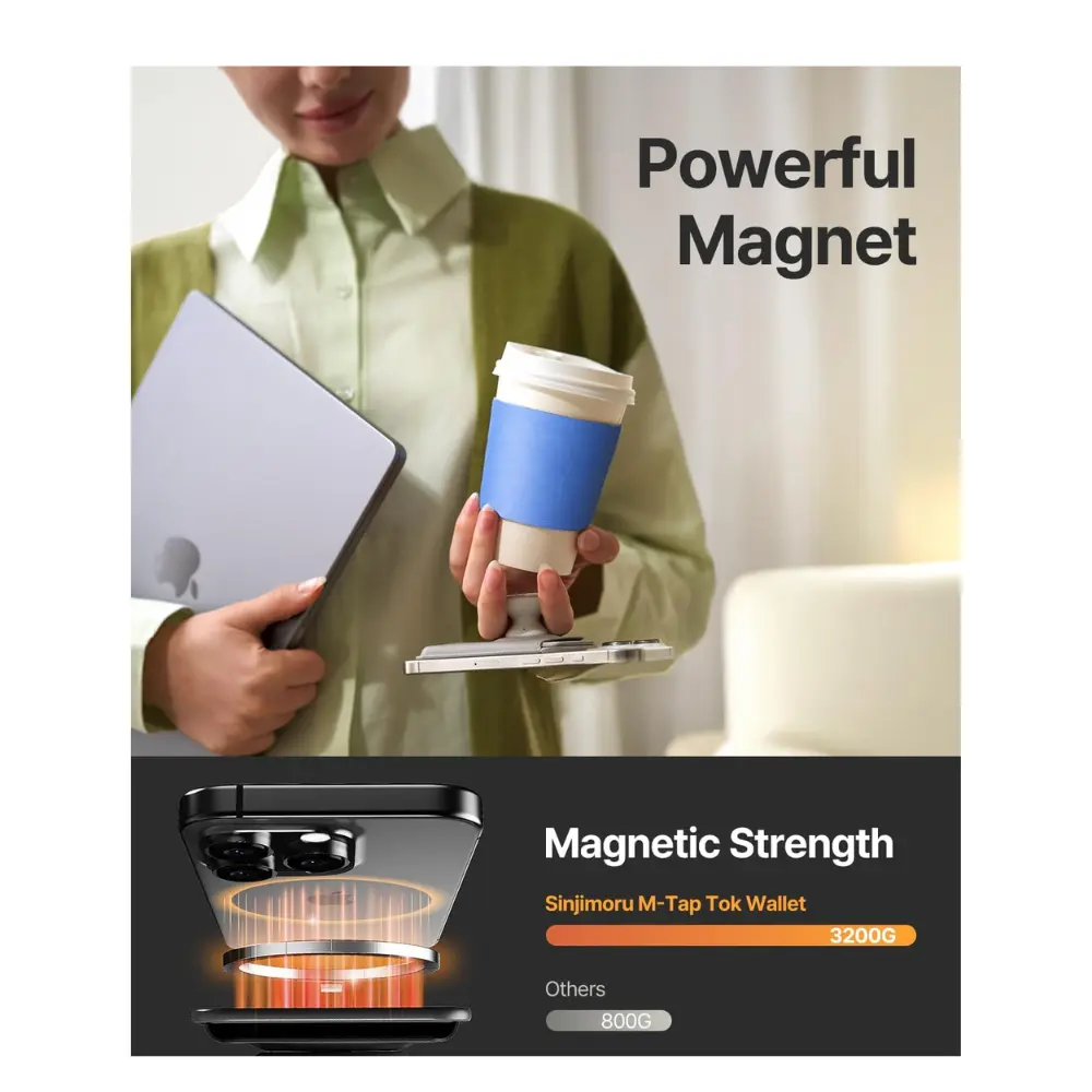 Sinjimoru M-Tap Tok Grip Wallet (Gray) (1).webp