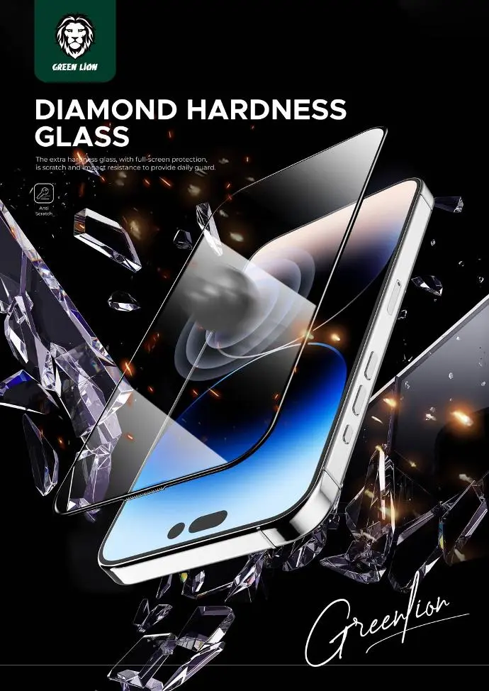 Green Lion 3D Curved Pro Screen Protector for iPhone15 Series - Clear(3).webp