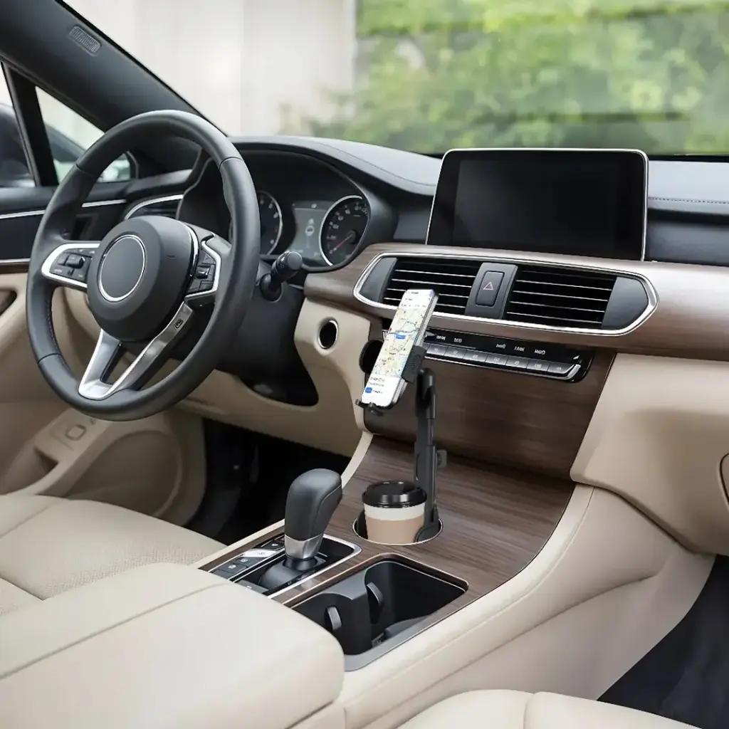 Green Lion GX-63 Phone Holder & Cup Holder - Black3.webp