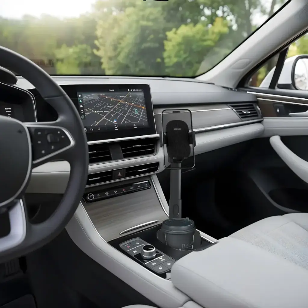 Green Lion GX-63 Phone Holder & Cup Holder - Black5.webp