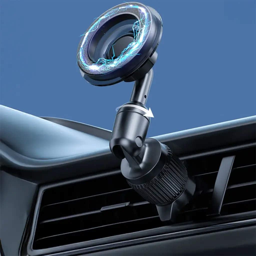 Powerology Logan 360° Rotation Head MagSafe Car Phone Holder - Black4.webp