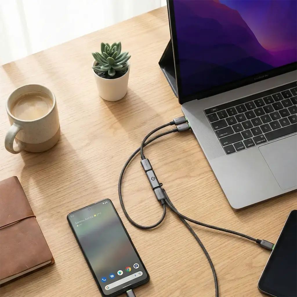 Powerology Argos Dual USB-C Cables with Connector - Grey9.webp