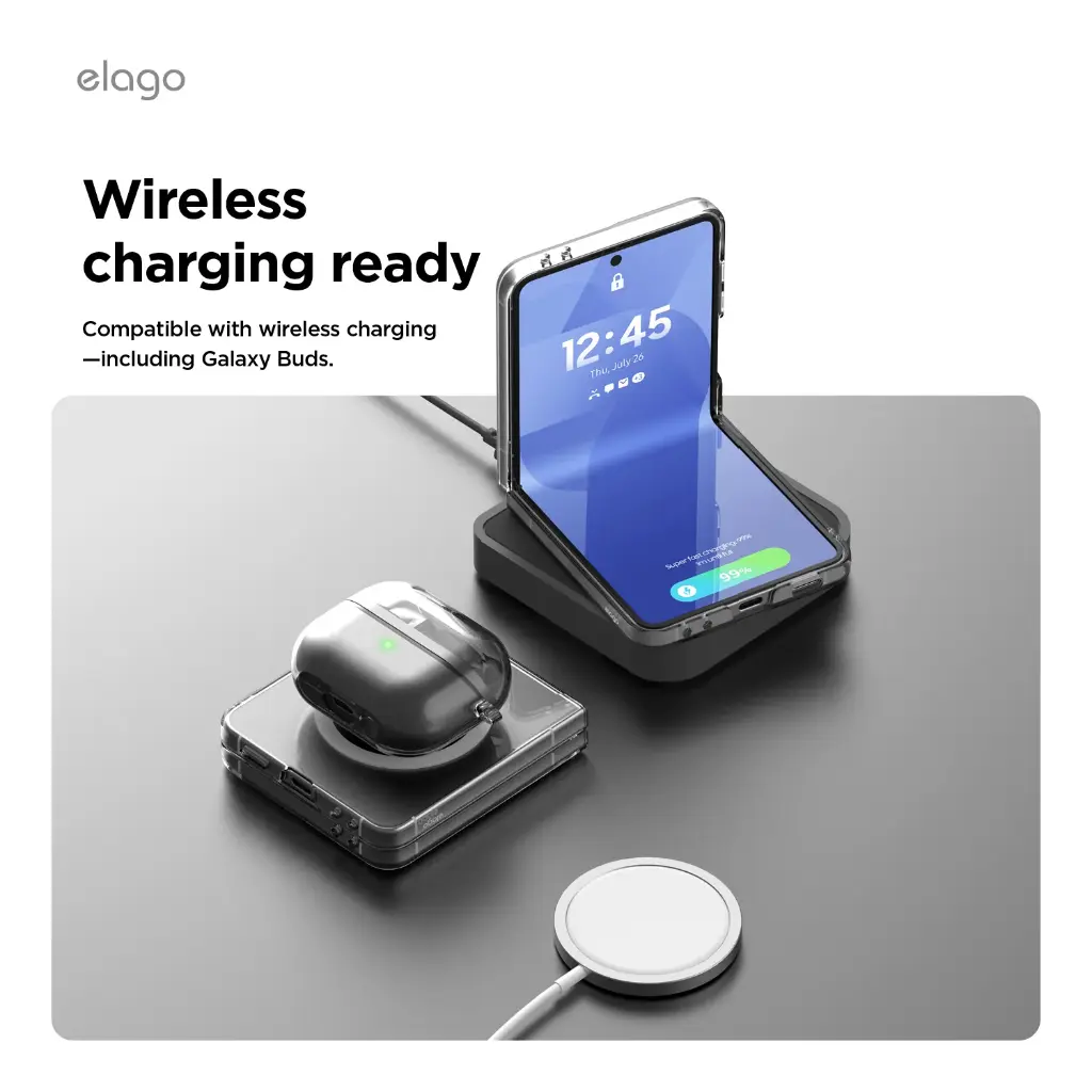 Elago Magnetic PC Case for Samsung Galaxy Z Flip 7 (Clear)  (1).webp