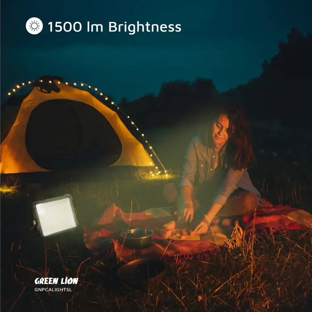Green Lion Solar Camping Light 7200mAh - Silver (1).webp