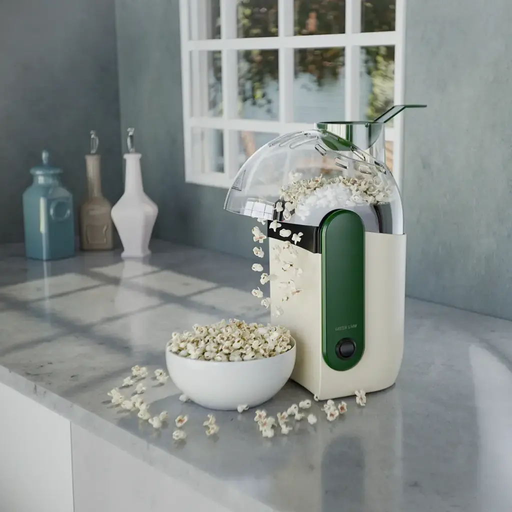 Green Lion Pop Mate Popcorn Maker 1200W - White.webp
