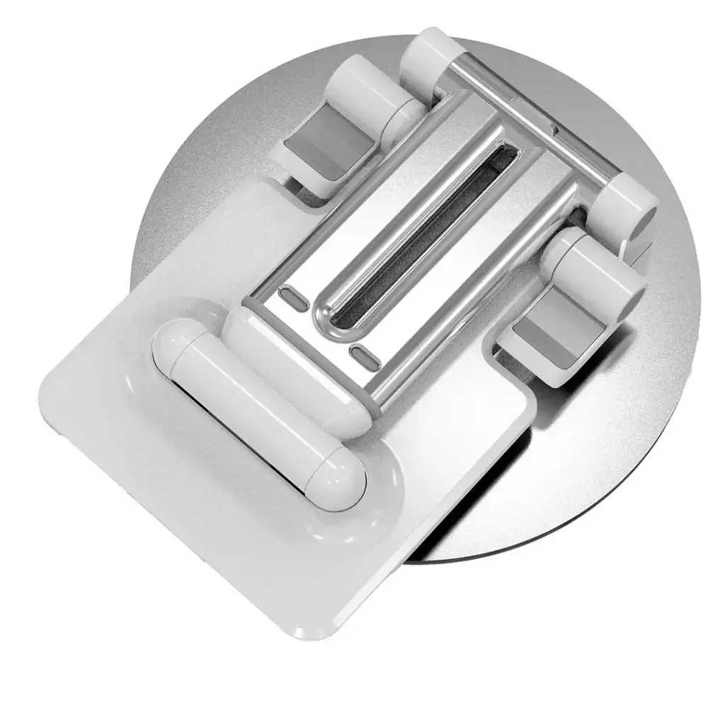 Porodo Foldable Phone & Tablet Desk Stand with Adjustable Telescopic Rod - White2.webp