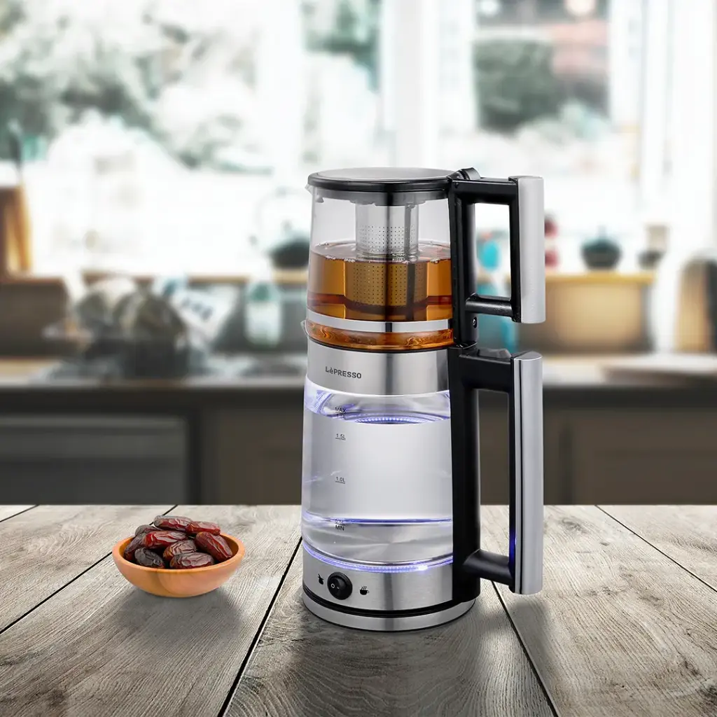 Lepresso Turkish Tea Glass Kettle - Black (10).webp