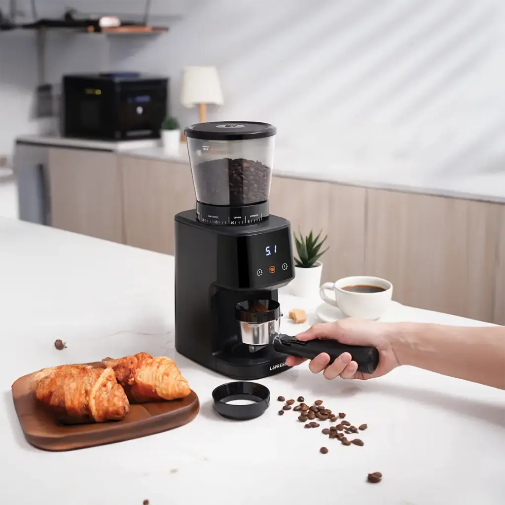 Lepresso Conical Burr Grinder - Black (5).webp