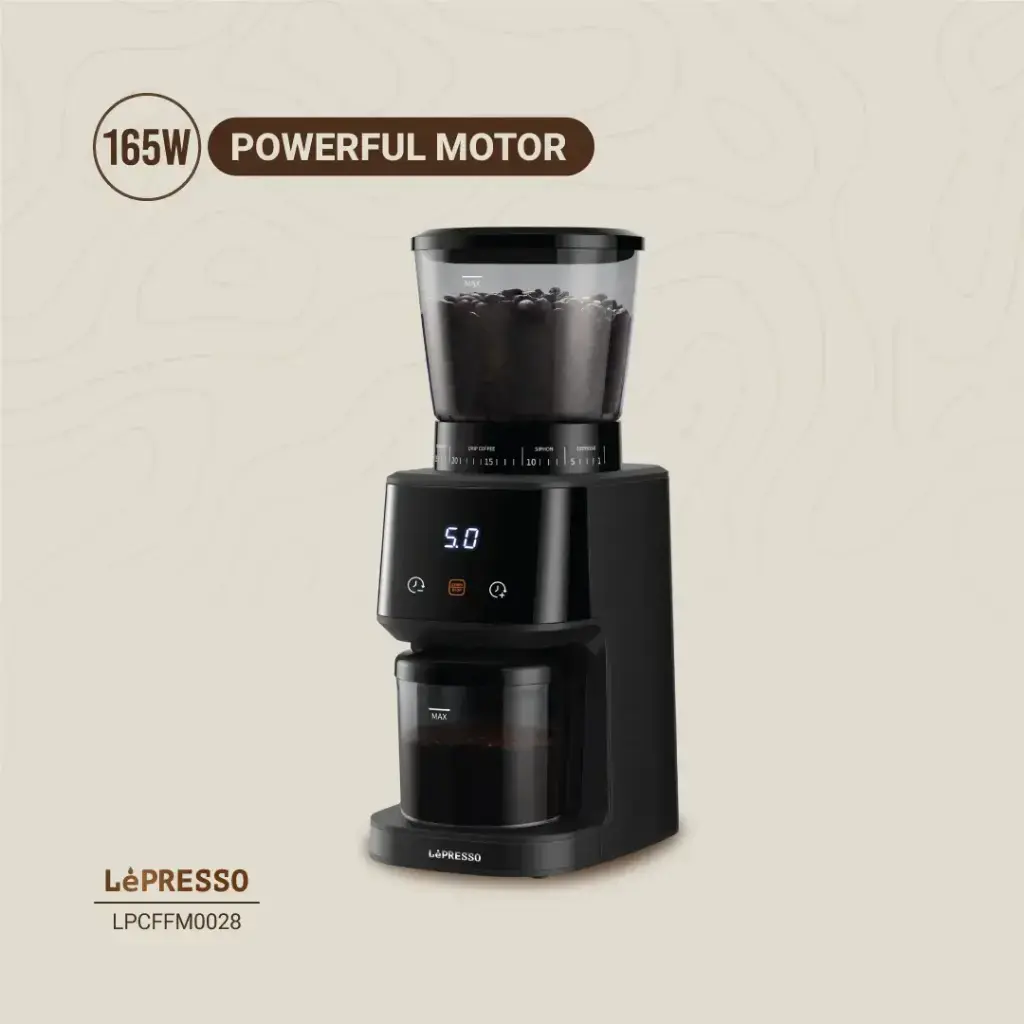 Lepresso Conical Burr Grinder - Black (2).webp