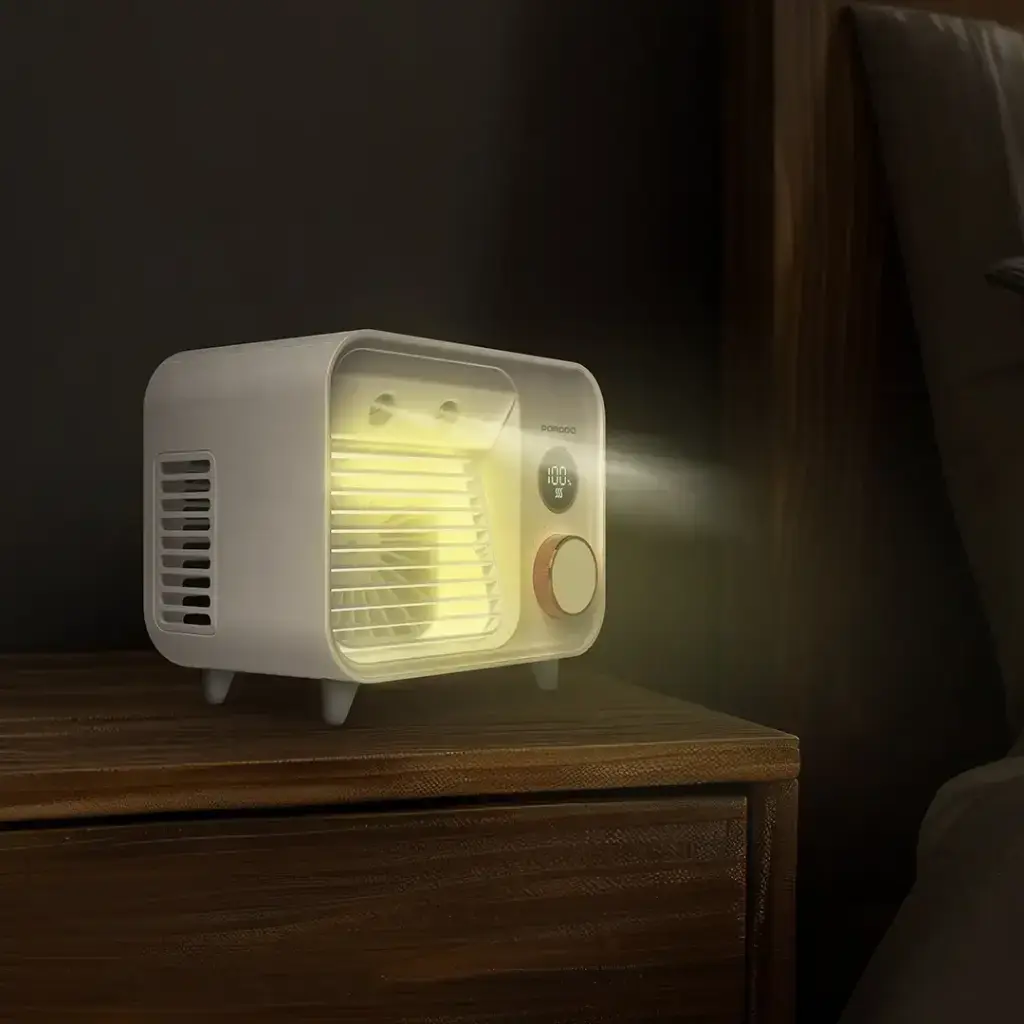 Porodo Lifestyle Mini Mist Fan Desktop Air Cooler - White1.webp