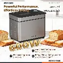 Porodo Lifestyle Khabaz Stainless Steel Automated Bread Maker with 25 Preset Programs - Black6.webp