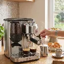Lepresso IlBurrone 20 Bar Italian Pump Coffee Machine with Bean Grinder and Steam Wand - Silver5.webp