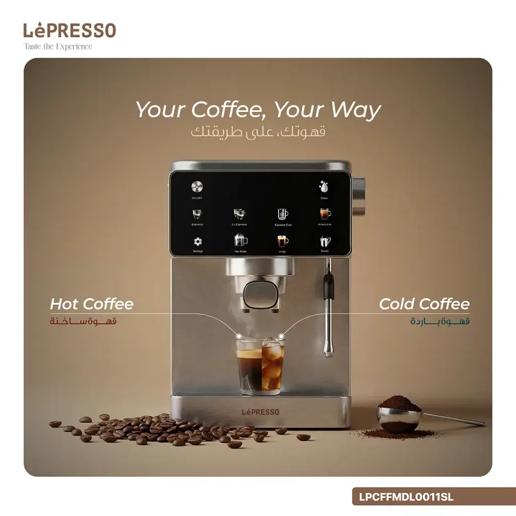 Lepresso Macchina di Lusso Espresso Machine with Steam Wand.webp