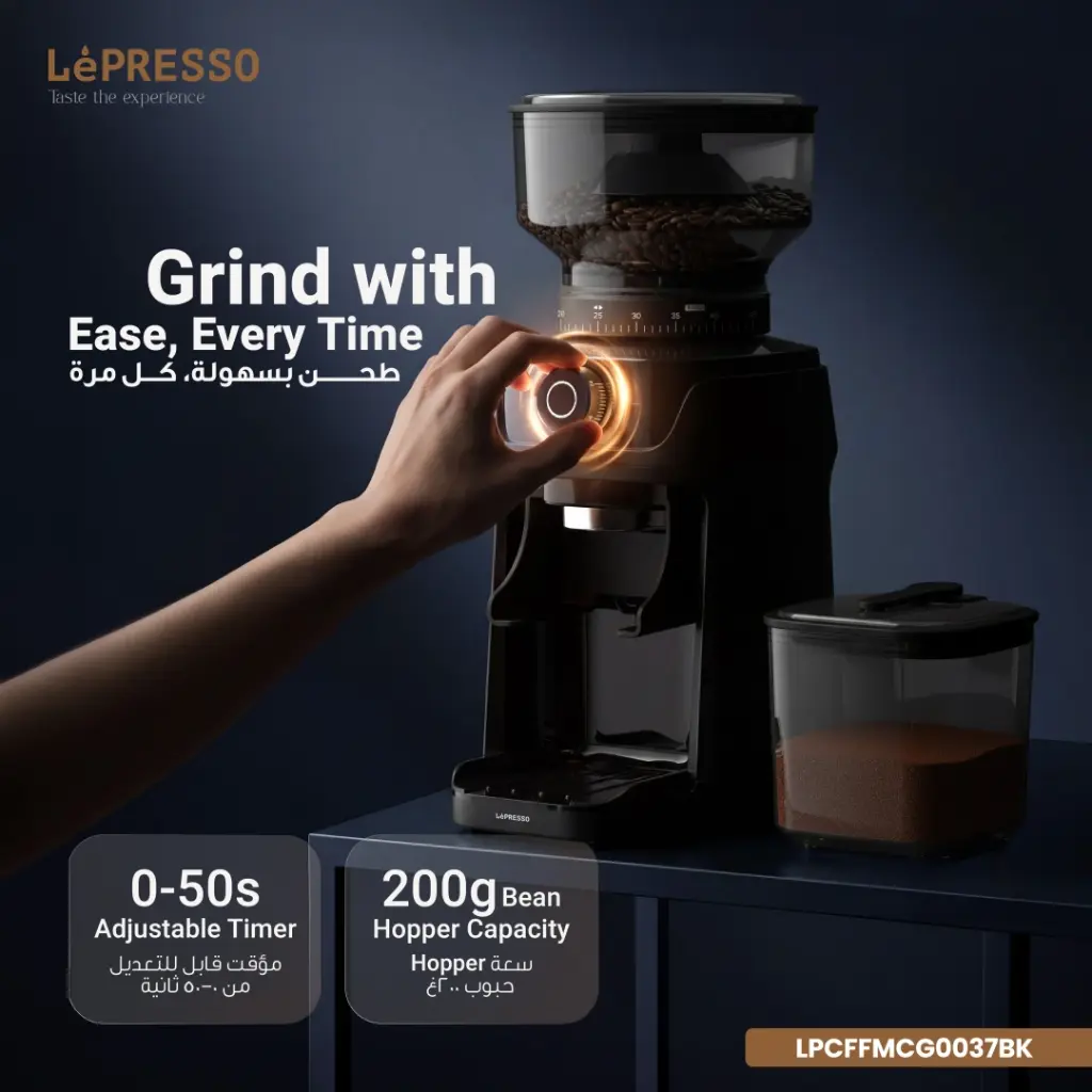 Lepresso Macinare Stainless Steel Burr Grinder (1).webp