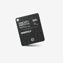 Momax Minicard Pro Mini Find My Tracker with Wireless Charging BR8, Black