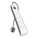 Belkin 4 Way Surge Protection 2.4amp 2M UK White