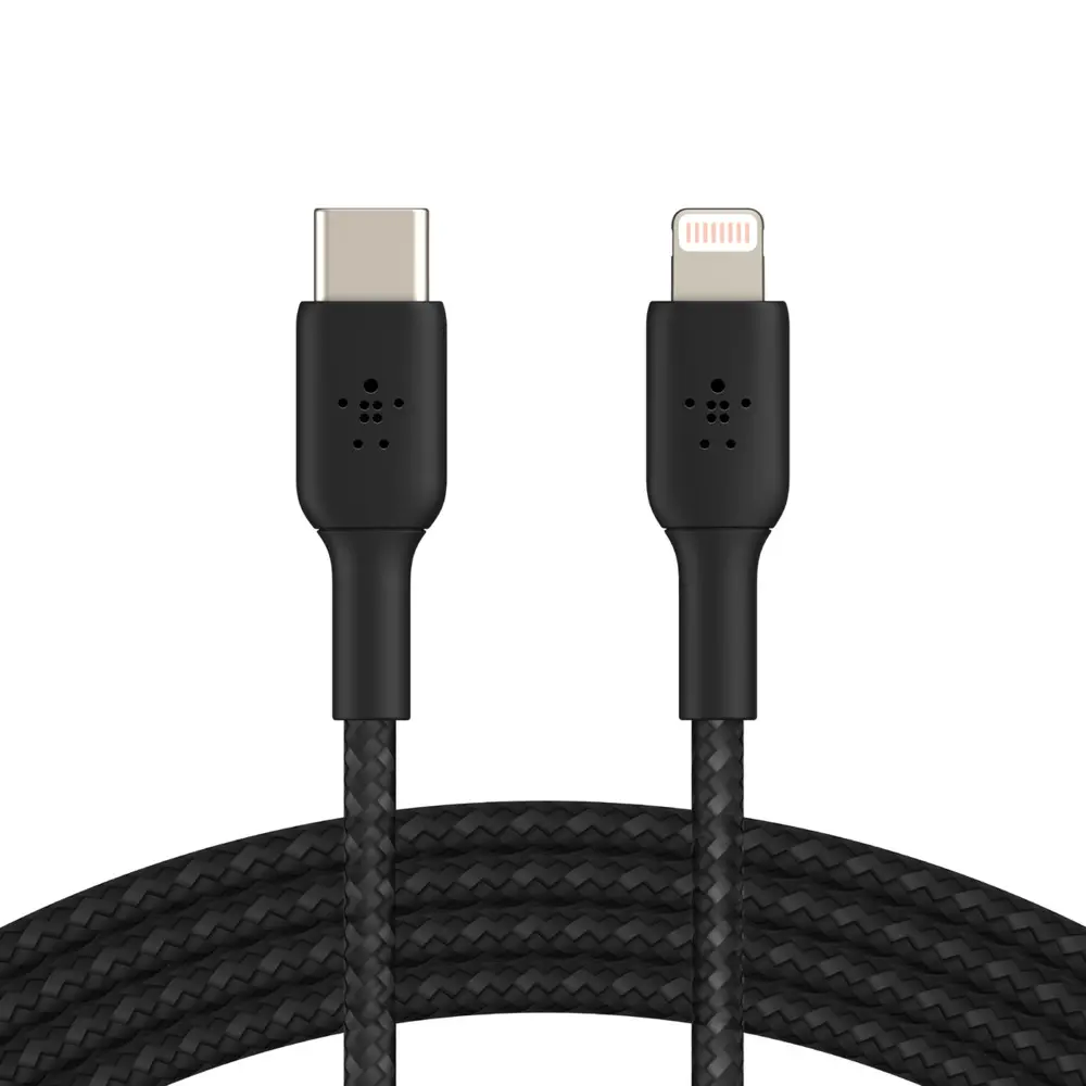 BELKIN 2M BOOST CHARGE Braided USB-C to Lightning Cable Black