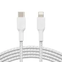 كابل USB-C إلى Lightning بطول 2 متر من بلكين، لون أبيض